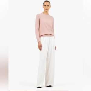 InCashmere  Nordstrom soft pink Crewneck  Sz M  Old Money  Classic Soft Pink